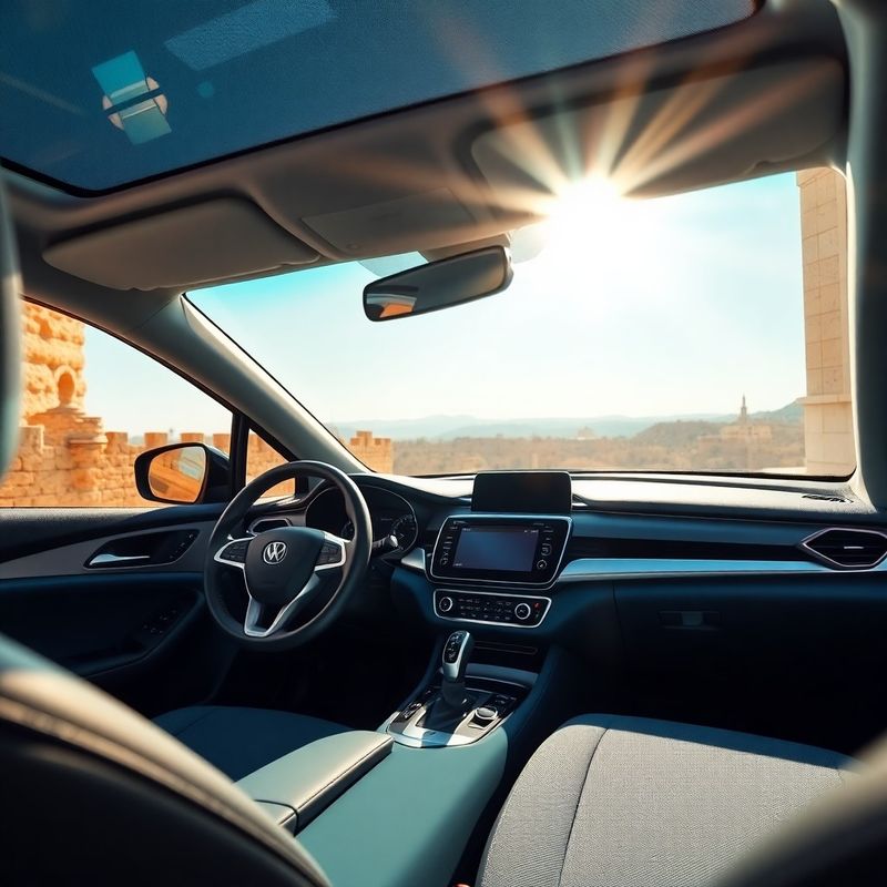 Detalle interior del salpicadero de un vehículo premium