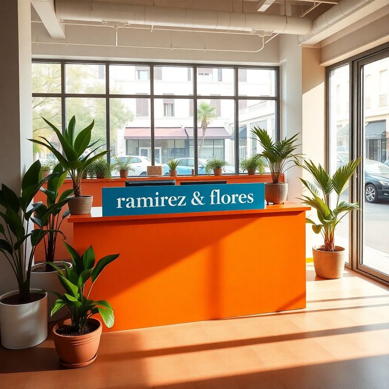 Recepción de la oficina de Ramírez & Flores